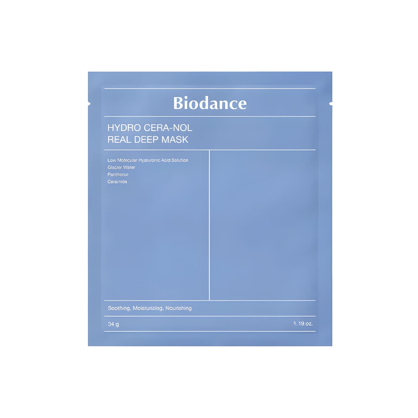 BIODANCE Hydro Cera-nol Real Deep Mask, Overnight Hydrogel Mask34g x 3ea