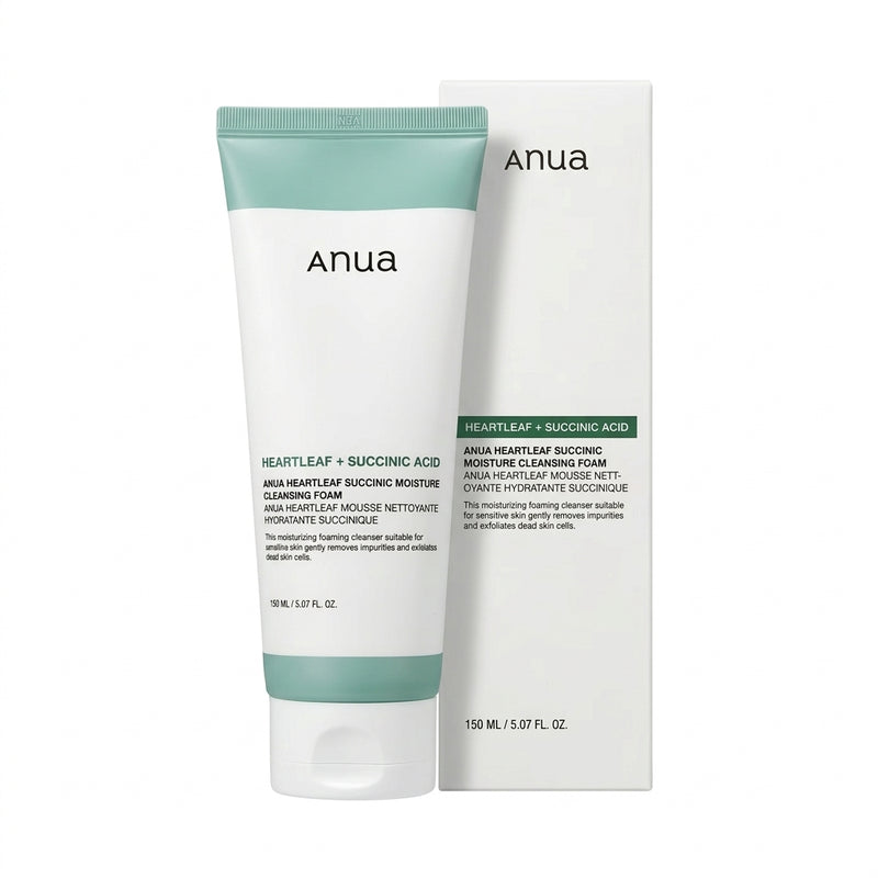 ANUA Heartleaf Succinic Moisture Cleansing Foam, 5.07 fl oz